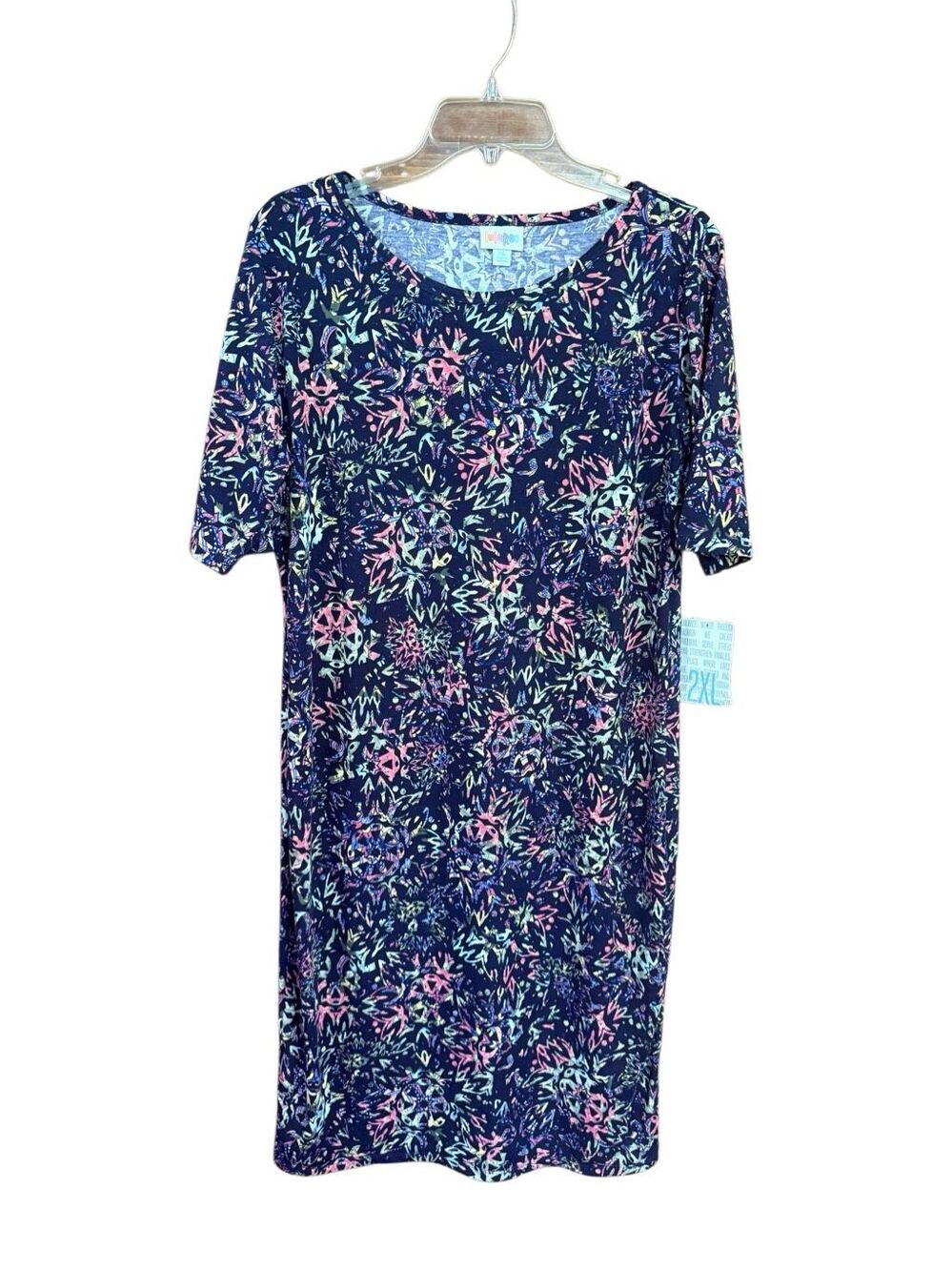 Lularoe Julia Printed Knit Dress Sz 2X NWT